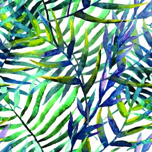 Papier Peint Feuilles De Palmier - Aquarelle – Image 1