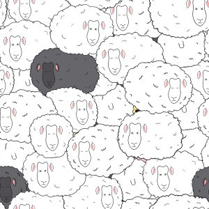 Papier Peint Famille De Moutons – Image 1