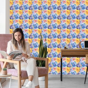 Papier Peint Fleurs Roses Colorées – Image 7