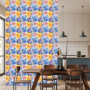 Papier Peint Fleurs Roses Colorées – Image 4