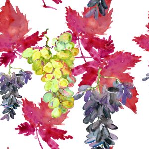 Papier Peint Pour La Salle À Manger, Fruits, Branches, Feuilles, Vert – Image 1