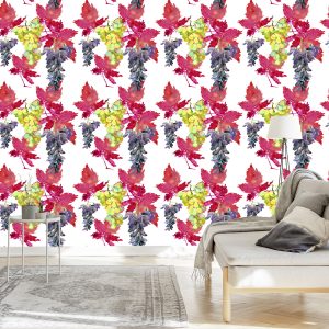 Papier Peint Pour La Salle À Manger, Fruits, Branches, Feuilles, Vert – Image 3