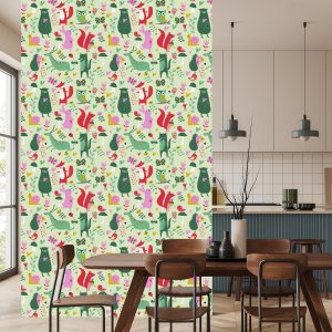 Papier Peint Pour Les Enfants - Animaux De La Forêt Amoureux – Image 4