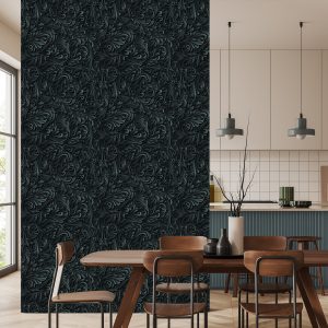 Papier Peint Feuilles Modernes 3D Pour Salon De Bureau – Image 4