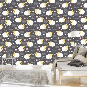 Papier Peint Moutons Sur Fond Sombre – Image 3