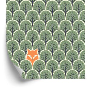 Papier Peint Arbres Branches Chambre D'enfant Verte – Image 2