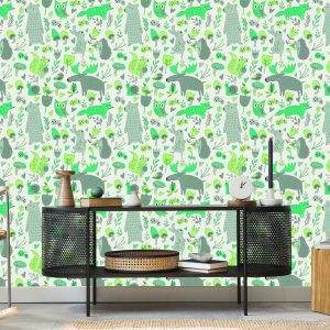 Papier Peint Pour Les Enfants - Animaux Et Plantes De La Forêt – Image 5