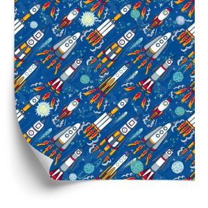 Papier Peint Pour Les Enfants - Fusées Spatiales Colorées – Image 2