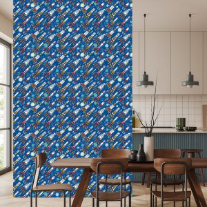 Papier Peint Pour Les Enfants - Fusées Spatiales Colorées – Image 4