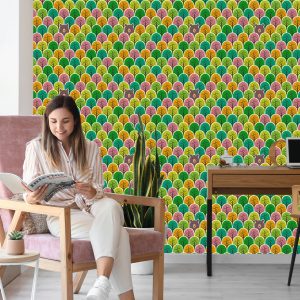 Papier Peint Arbres Forestiers Colorés Pour Une Chambre D'enfant – Image 7