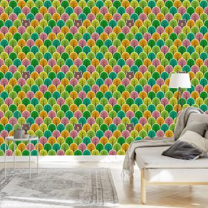 Papier Peint Arbres Forestiers Colorés Pour Une Chambre D'enfant – Image 3