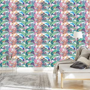 Papier Peint Plantes Tropicales Et Insectes – Image 3