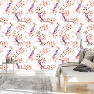 Papier Peint Beaux Oiseaux Colorés – Image 3