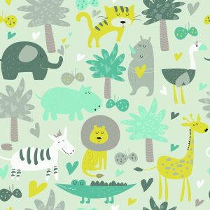 Papier Peint Pour Les Enfants - Animaux Sauvages – Image 1