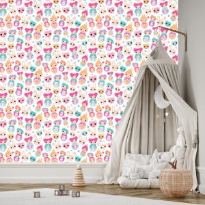 Papier Peint Pour La Chambre Des Bébés Filles, Des Animaux, Des Fleurs – Image 3
