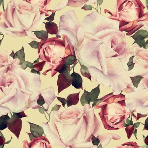 Papier Peint Fleurs Roses Dans Un Style Aquarelle Vintage – Image 1