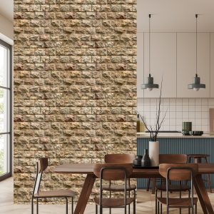 Papier Peint Mur De Pierre - Effet 3D – Image 4