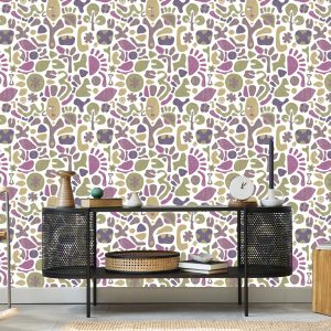 Papier Peint Motifs Ethniques Dans Un Style Rétro – Image 5