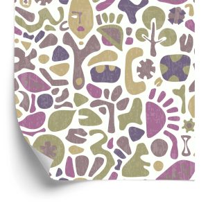 Papier Peint Motifs Ethniques Dans Un Style Rétro – Image 2