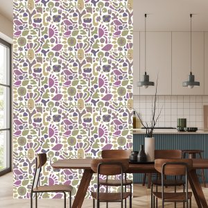 Papier Peint Motifs Ethniques Dans Un Style Rétro – Image 4