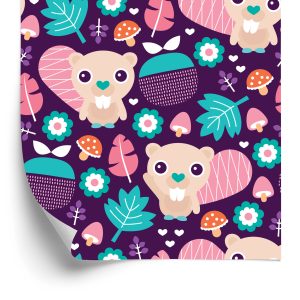 Papier Peint Pour Les Filles, Les Animaux, Les Feuilles De La Forêt – Image 2