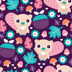 Papier Peint Pour Les Filles, Les Animaux, Les Feuilles De La Forêt – Image 1