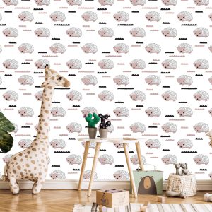 Papier Peint Pour Chambre Garçon Hérisson Animaux Nuages – Image 5