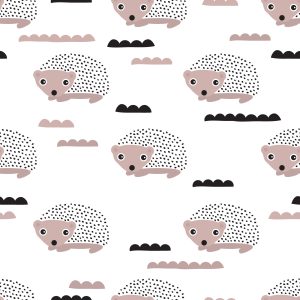 Papier Peint Pour Chambre Garçon Hérisson Animaux Nuages – Image 1