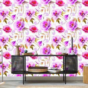 Papier Peint Pivoines Aux Couleurs Vives – Image 5