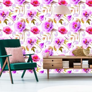 Papier Peint Pivoines Aux Couleurs Vives – Image 6