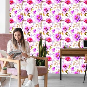 Papier Peint Pivoines Aux Couleurs Vives – Image 7