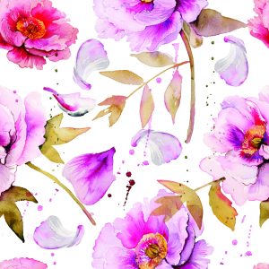 Papier Peint Pivoines Aux Couleurs Vives – Image 1