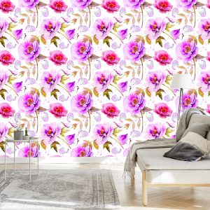 Papier Peint Pivoines Aux Couleurs Vives – Image 3
