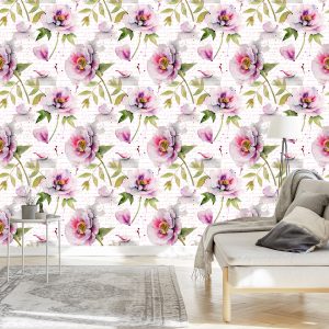 Papier Peint Pivoines Vintage – Image 3