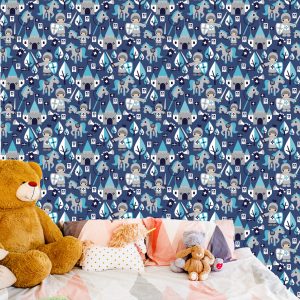 Papier Peint Chevaux De Chevaliers De Conte De Fées Pour La Chambre Des Enfants – Image 6