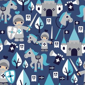 Papier Peint Chevaux De Chevaliers De Conte De Fées Pour La Chambre Des Enfants – Image 1