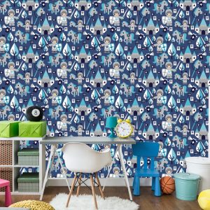 Papier Peint Chevaux De Chevaliers De Conte De Fées Pour La Chambre Des Enfants – Image 4