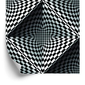 Papier Peint Carrés De Profondeur 3D Géométriques Pour Le Salon – Image 2