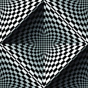 Papier Peint Carrés De Profondeur 3D Géométriques Pour Le Salon – Image 1