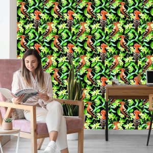 Papier Peint Huppes Parmi Les Fleurs – Image 7