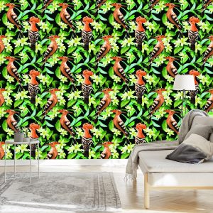 Papier Peint Huppes Parmi Les Fleurs – Image 3