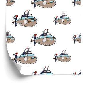 Papier Peint Les Vaisseaux De Véhicules Colorés Pour Une Chambre D'enfant – Image 2