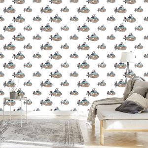 Papier Peint Les Vaisseaux De Véhicules Colorés Pour Une Chambre D'enfant – Image 3