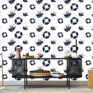 Papier Peint Chambre D'enfants Dans Les Navires.véhicules – Image 5