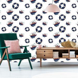 Papier Peint Chambre D'enfants Dans Les Navires.véhicules – Image 6