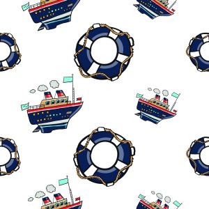 Papier Peint Chambre D'enfants Dans Les Navires.véhicules – Image 1