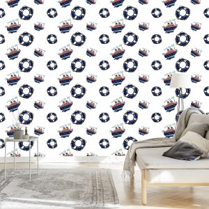 Papier Peint Chambre D'enfants Dans Les Navires.véhicules – Image 3