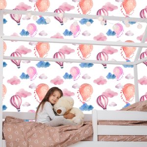 Papier Peint Ballons Sur Fond De Nuages ​​Colorés – Image 7