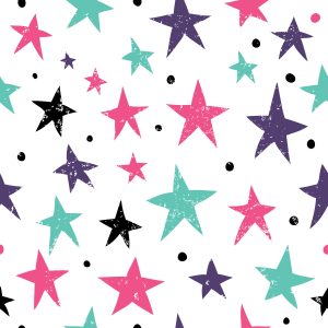 Papier Peint Pour Les Enfants - Étoiles Et Cercles Colorés – Image 1