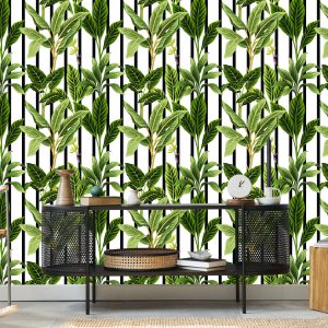 Papier Peint Arbres Tropicaux Dans Un Style Vintage – Image 5